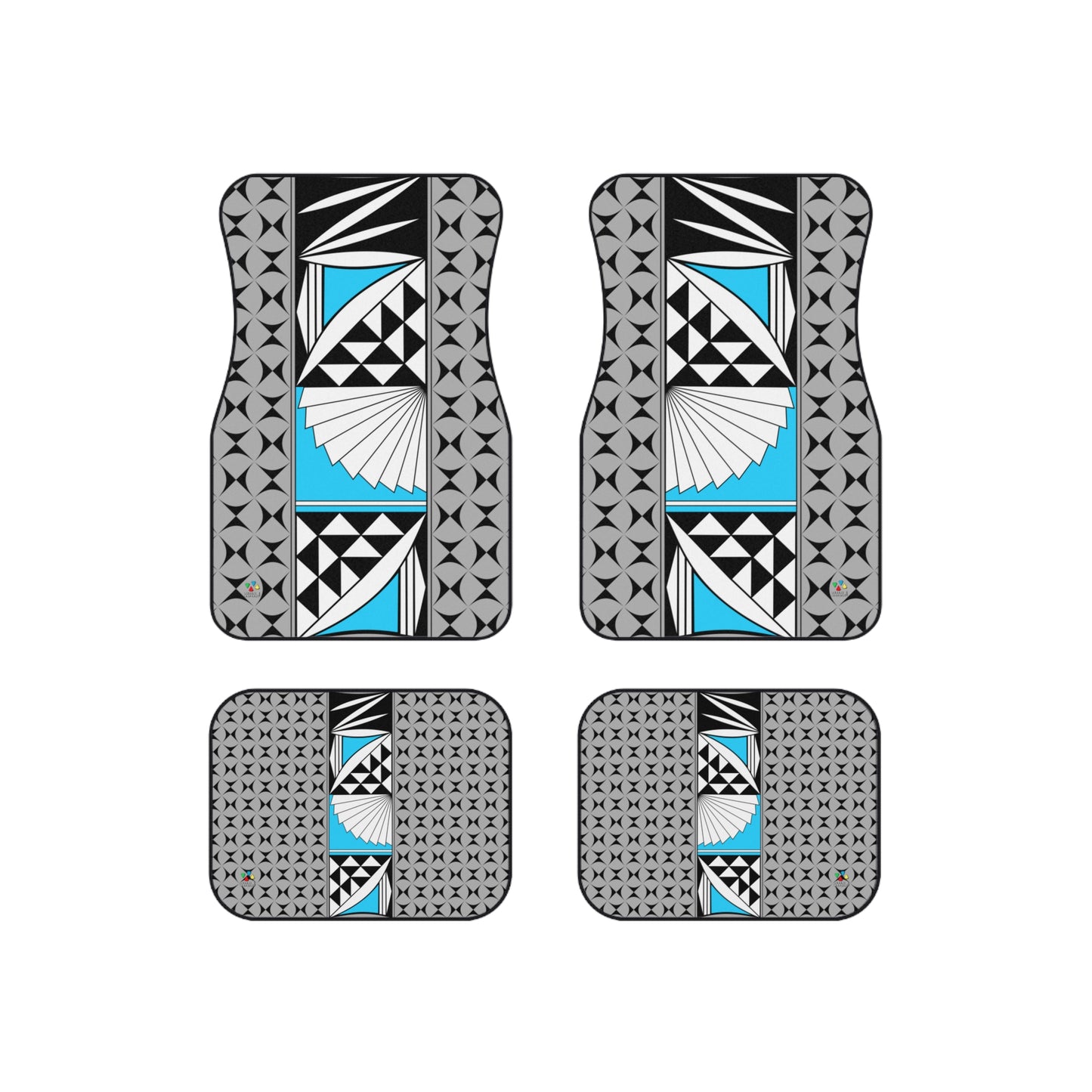 Southwest Sunrise in Turquoise Car Mats (Set of 4)