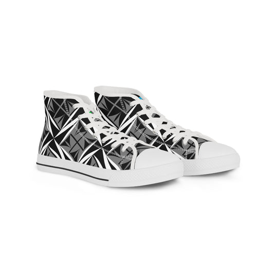 Sacred Winds in Charcoal High Top Sneakers