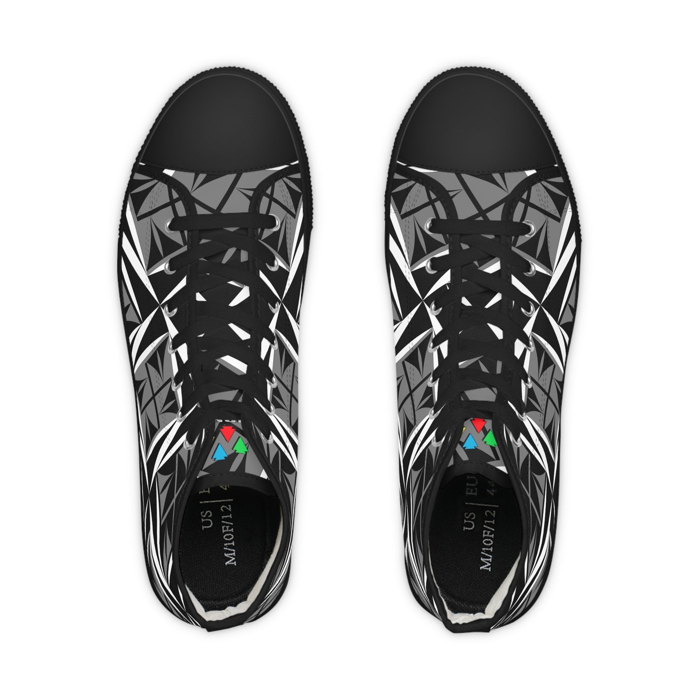 Sacred Winds in Charcoal High Top Sneakers