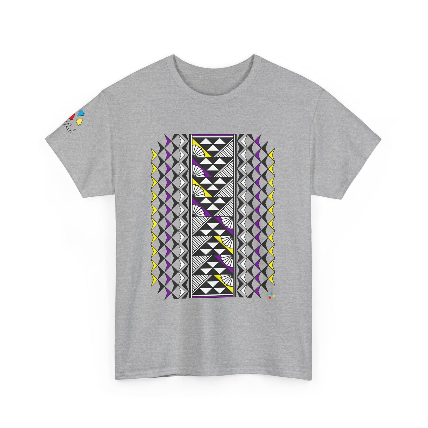 Sun and Rain in Purple/ Yellow Gildan Unisex Tee