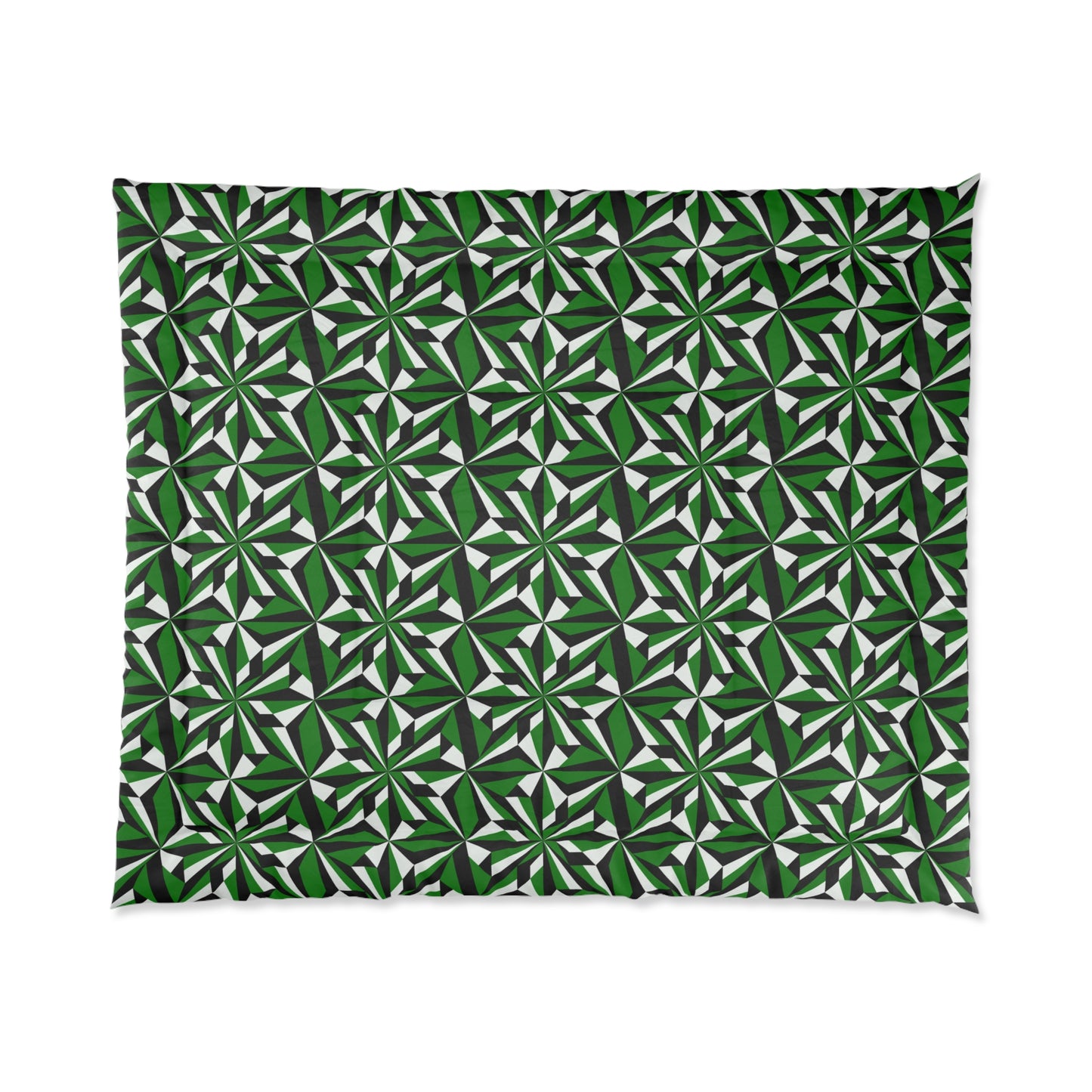 Southwest Desert Flower in Green Comforter