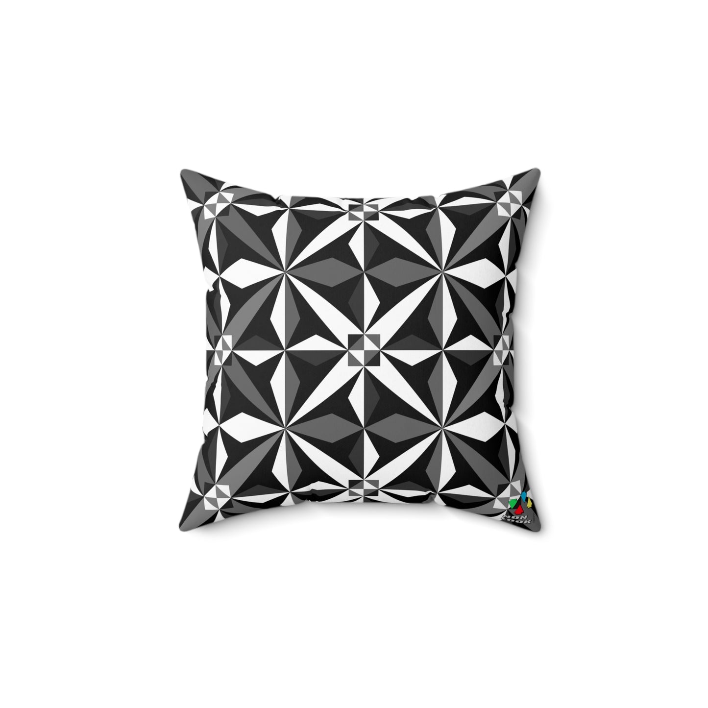 Morning Star in Black Square Pillow