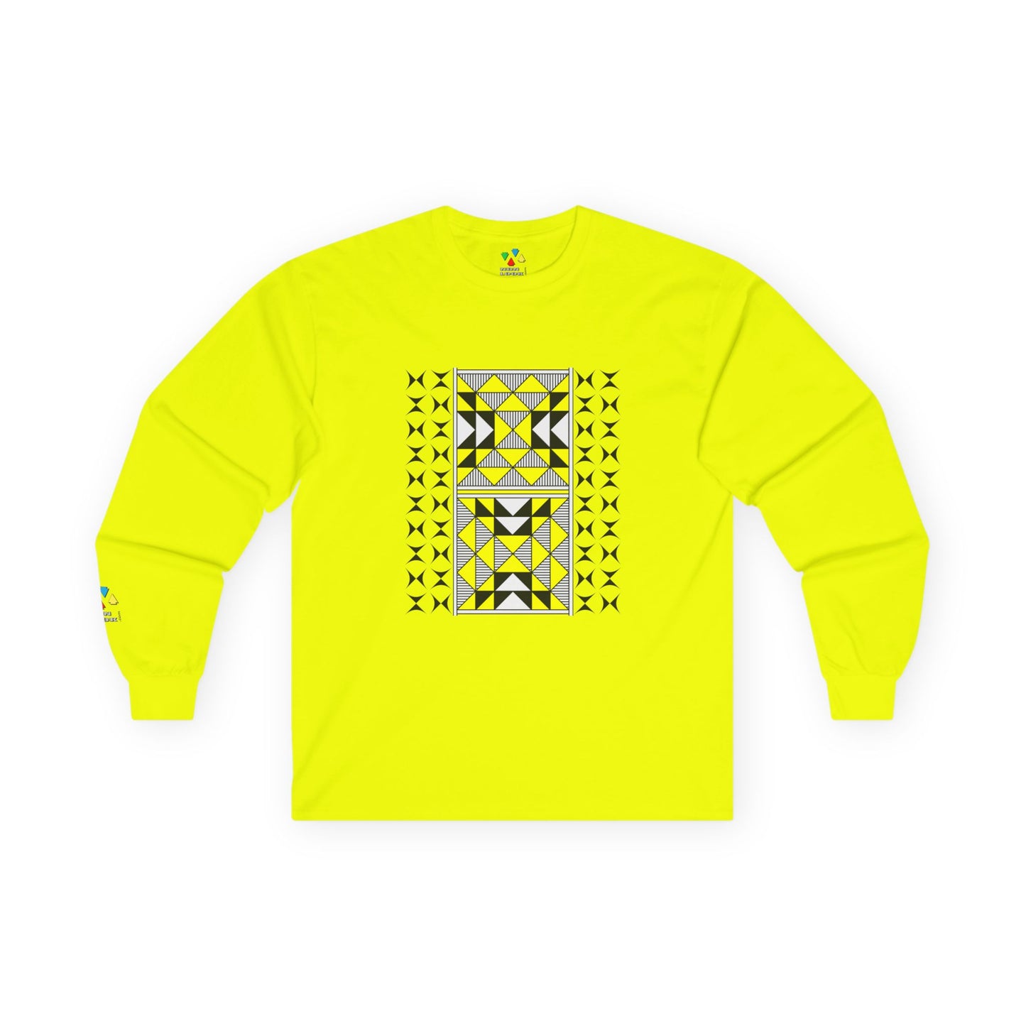 Sacred Mountains in Yellow Unisex Long Sleeve Tee