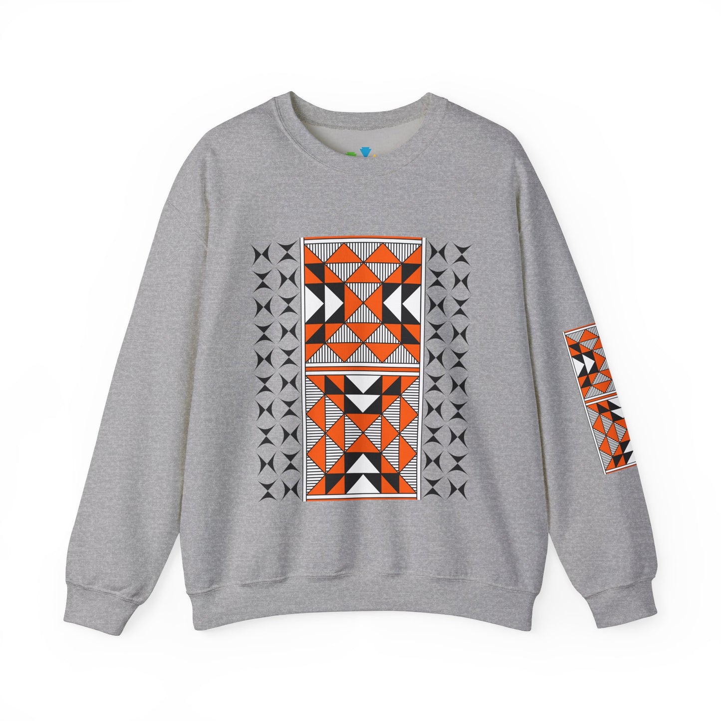 Sacred Mountains in Orange Unisex Sweatshirt