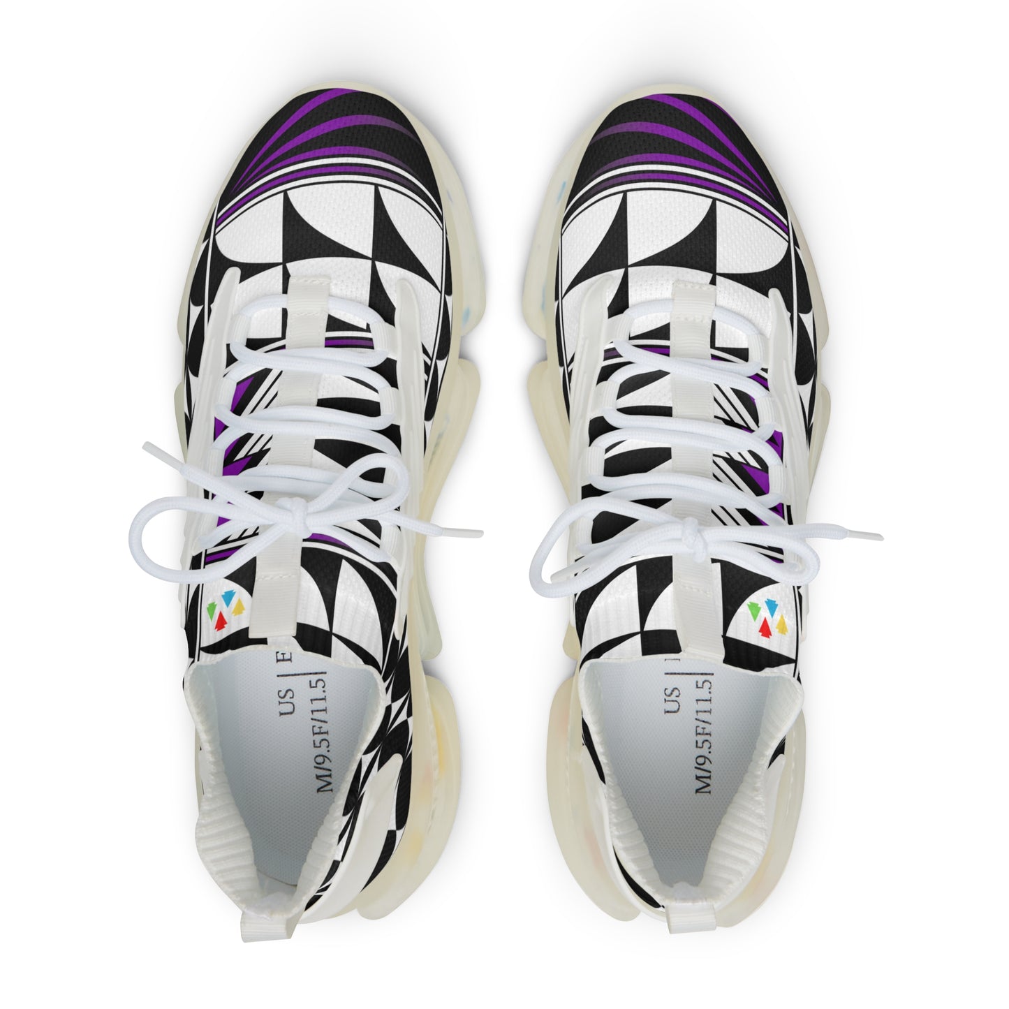 Feather Blessing in Purple Men's Mesh Sneakers