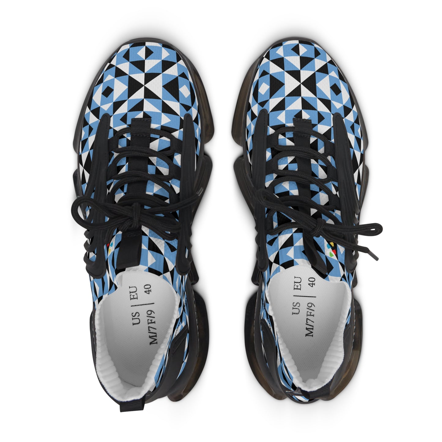 Sacred Mountains in Blue Women's Mesh Sneakers