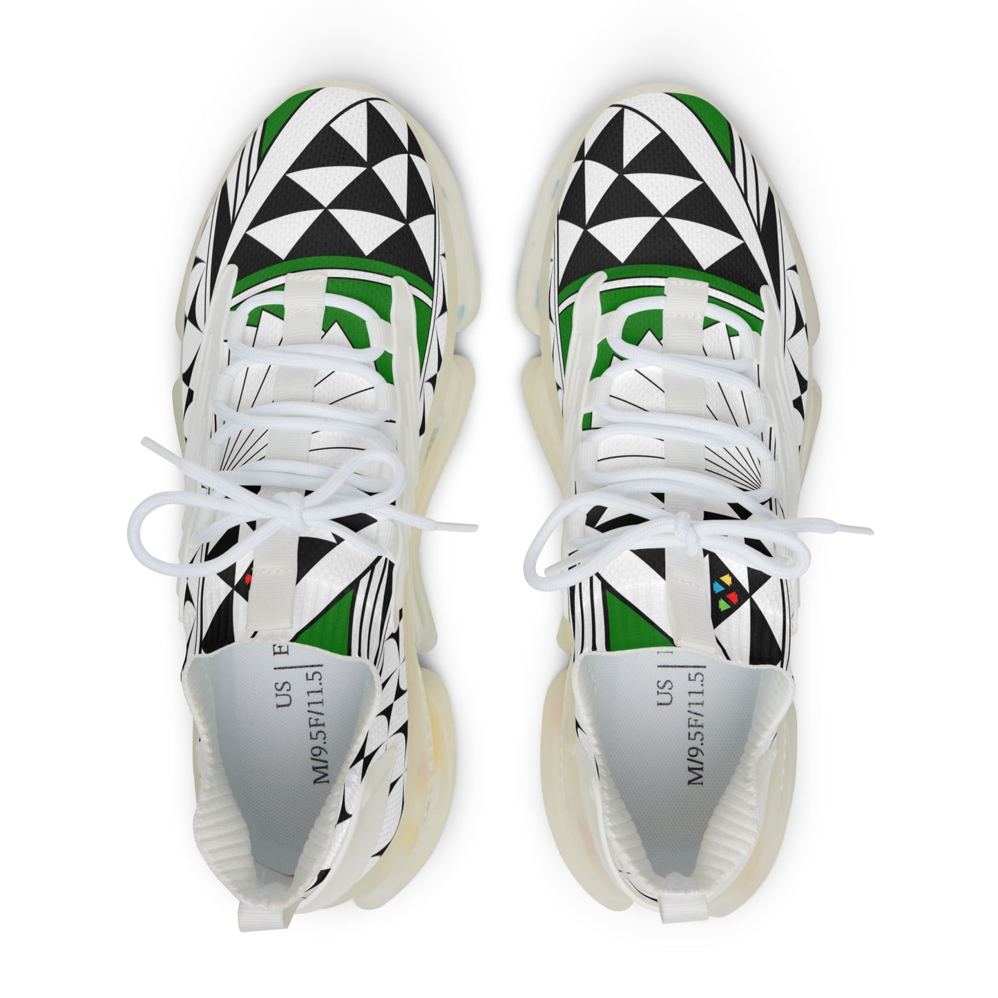 Southwest Sunrise in Green Men's Mesh Sneakers