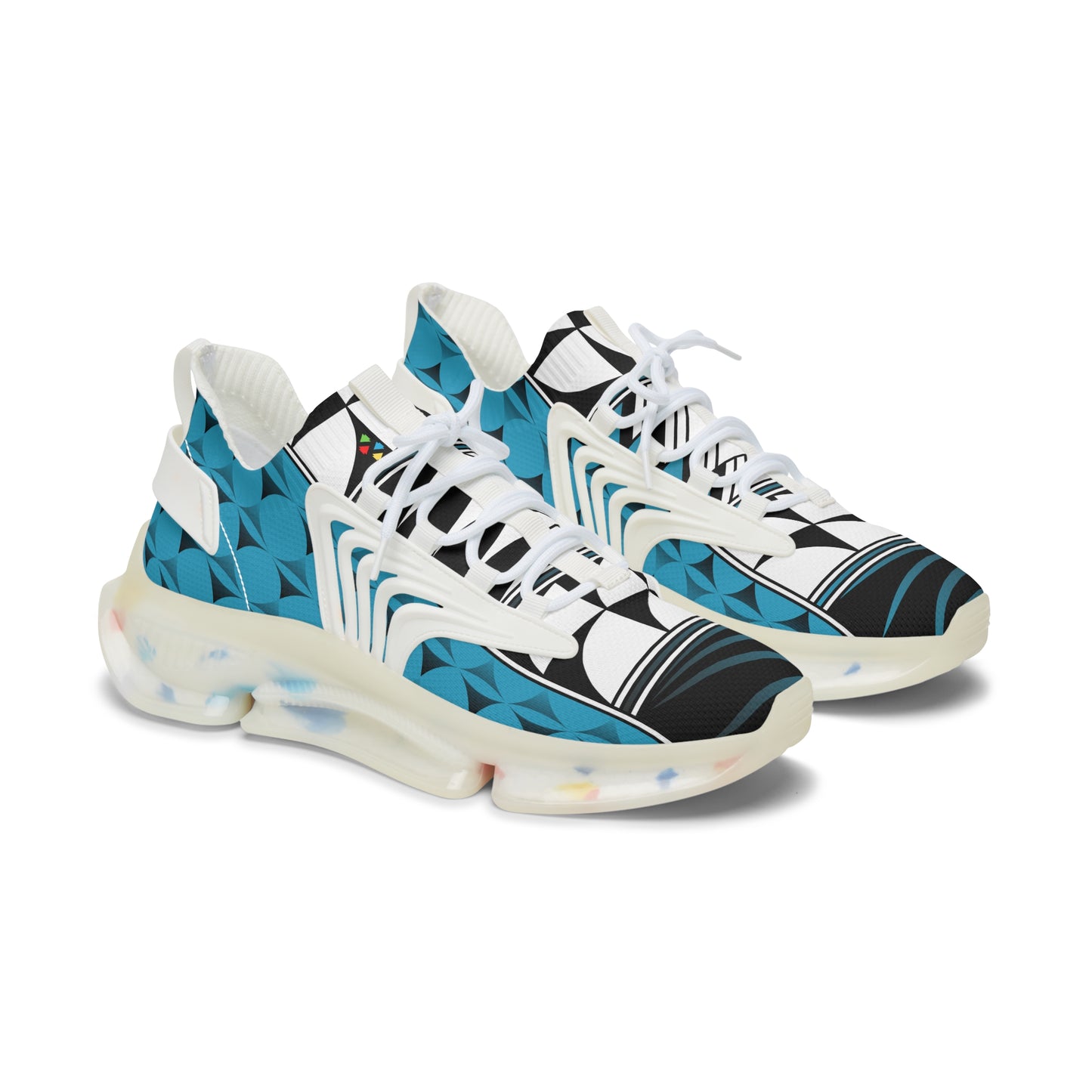 Feather Blessing on Turquoise Women's Mesh Sneakers