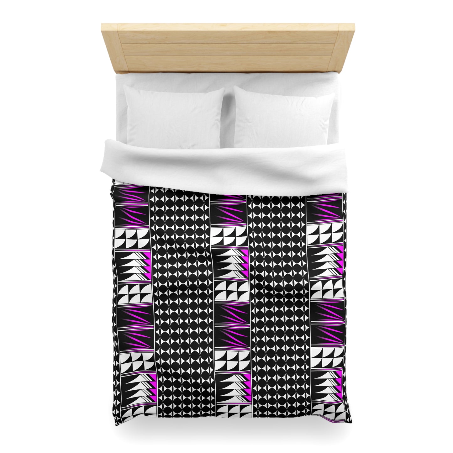 Blessed Feathers in Pink Microfiber Duvet Cover