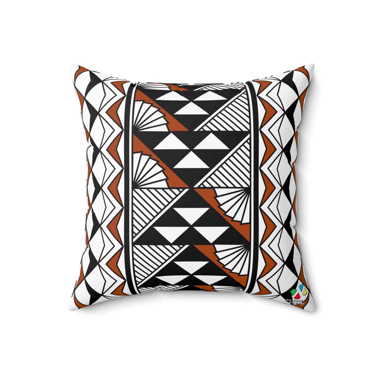 Sun and Rain in Rust Spun Polyester Square Pillow