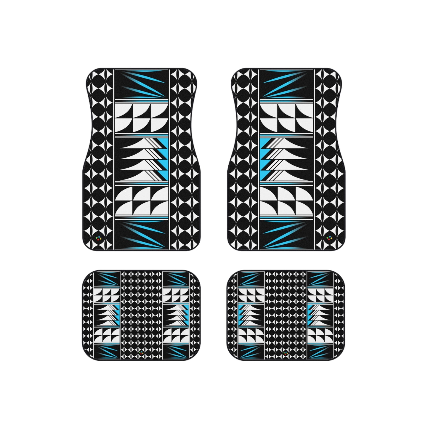 Turquoise Native Feather Blessings Car Mats (Set of 4)
