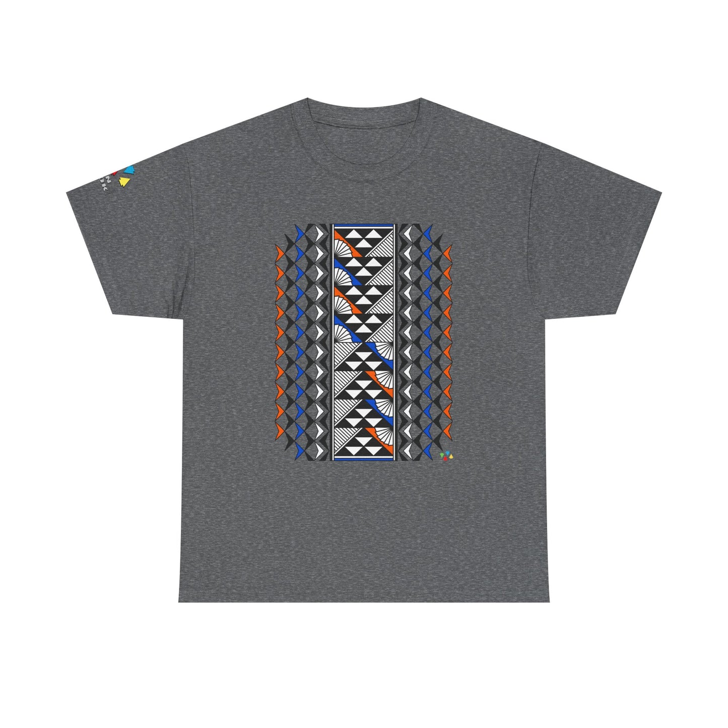 Sun and Rain in Orange/Blue Gildan Unisex Tee