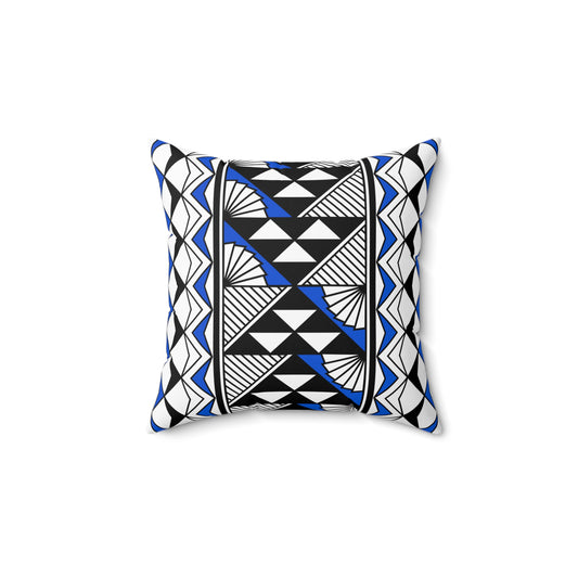 Sun and Rain in Blue Spun Polyester Square Pillow