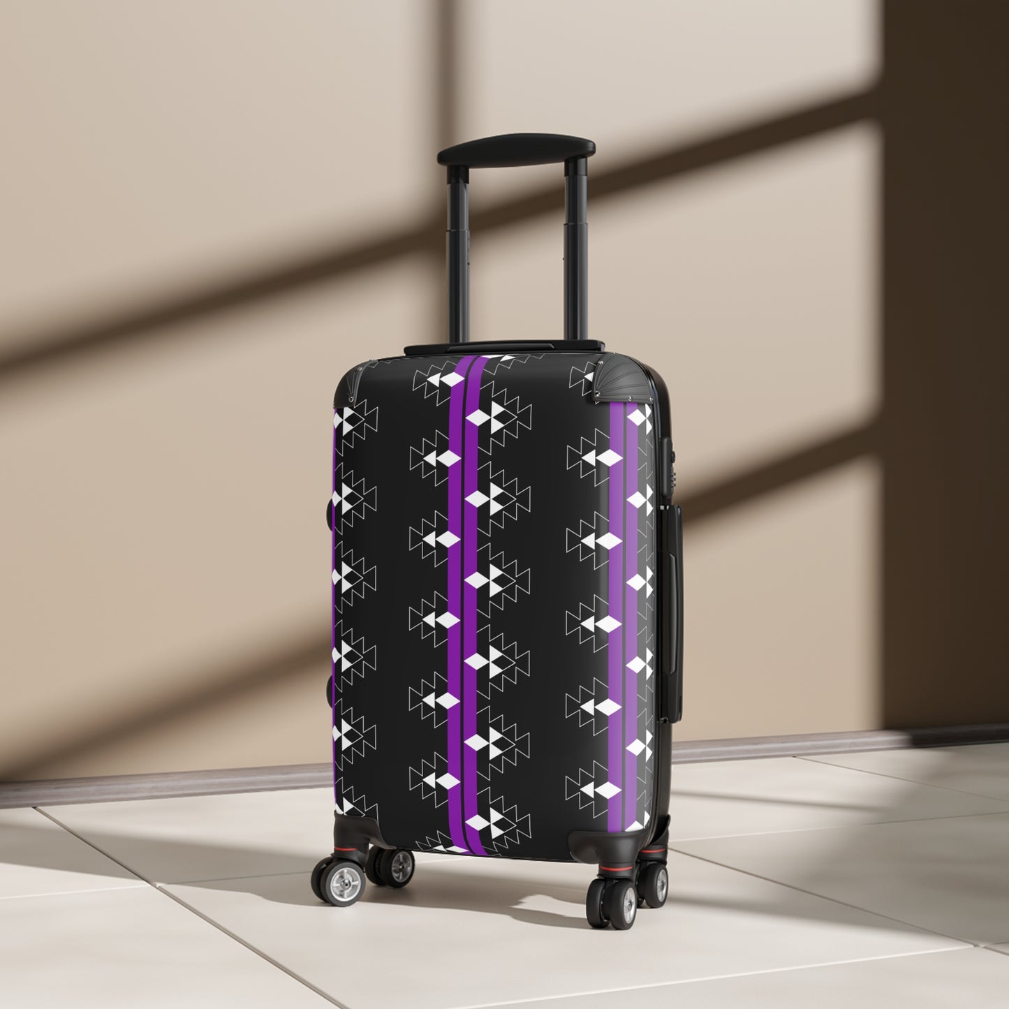 Purple Native Woven Stories Suitcases