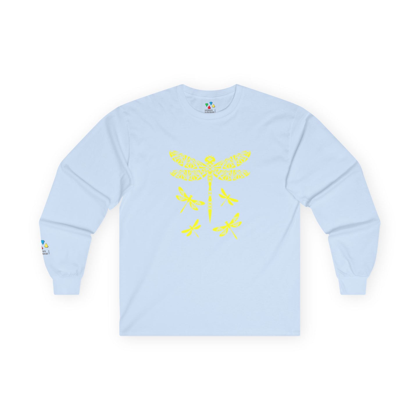 Native Dragonfly in Yellow Unisex Long Sleeve Tee