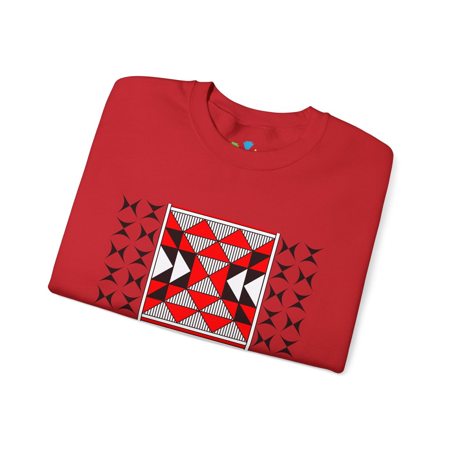 Sacred Mountains in Red Unisex Sweatshirt