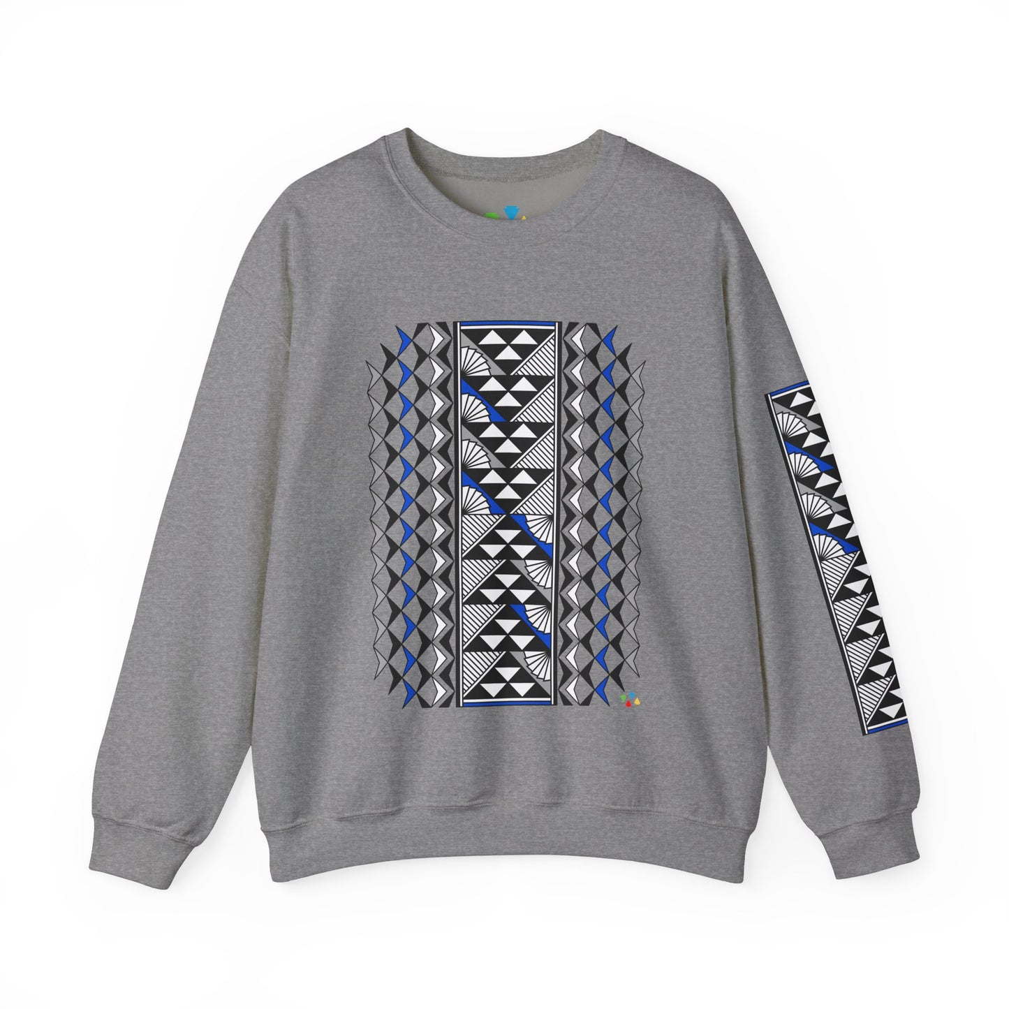 Sun and Rain in Blue/Silver Unisex Sweatshirt