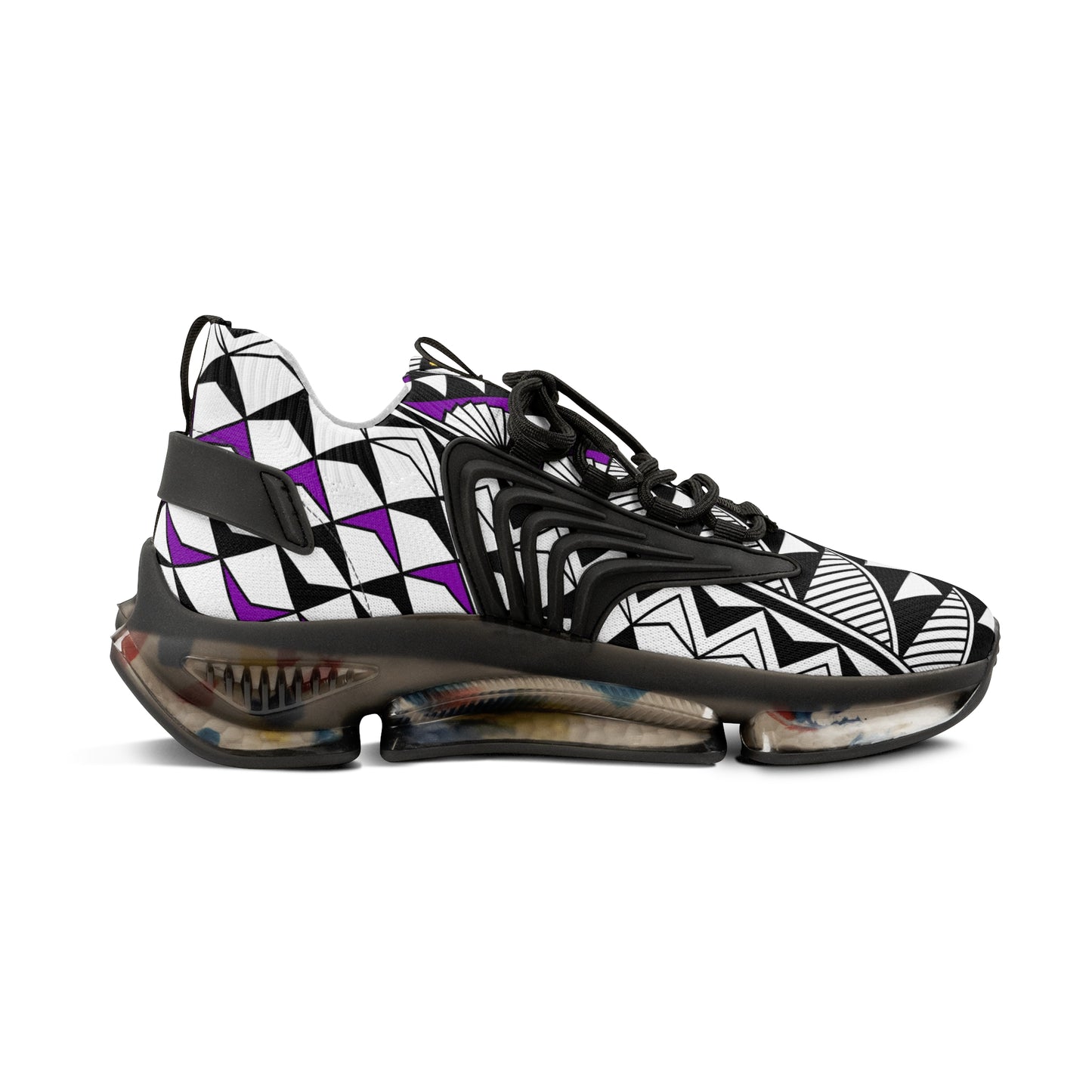 Sun and Rain in Purple Men's Mesh Sneakers