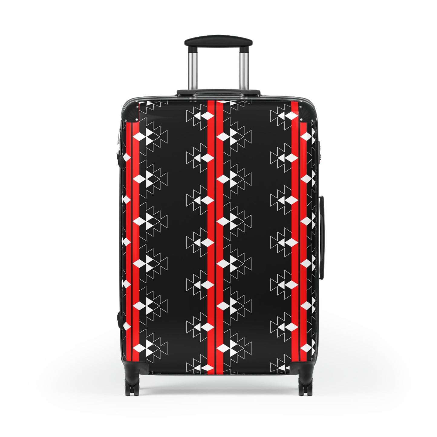 Red Native Woven Stories Suitcases