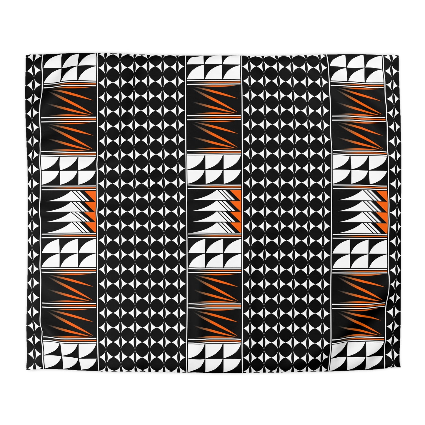 Blessed Feathers in Orange Microfiber Duvet Cover