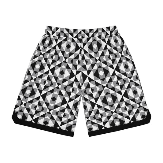 Gray Sacred Mountains Basketball Rib Shorts