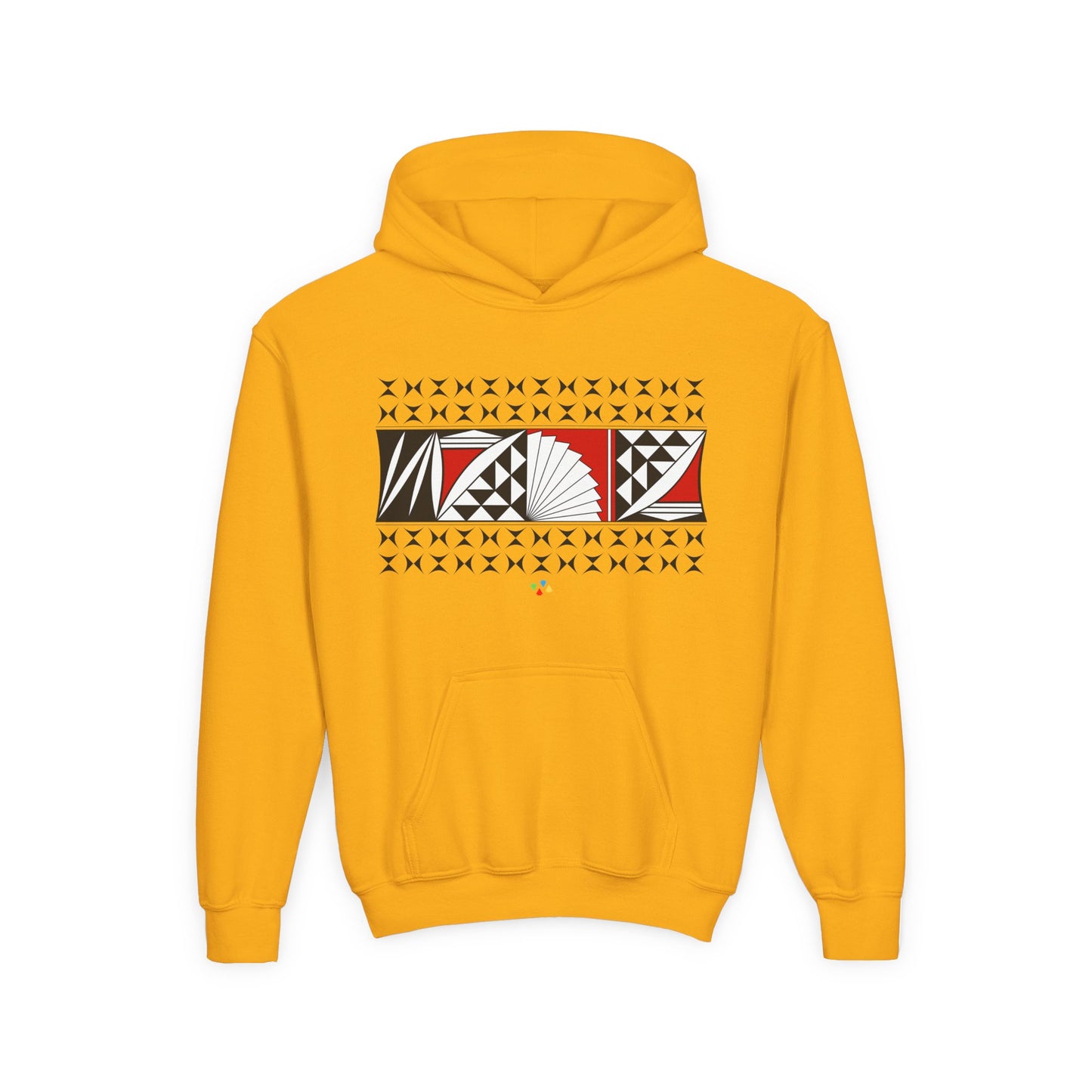 Red Southwest Sunrise Youth Heavy Blend Hooded Sweatshirt