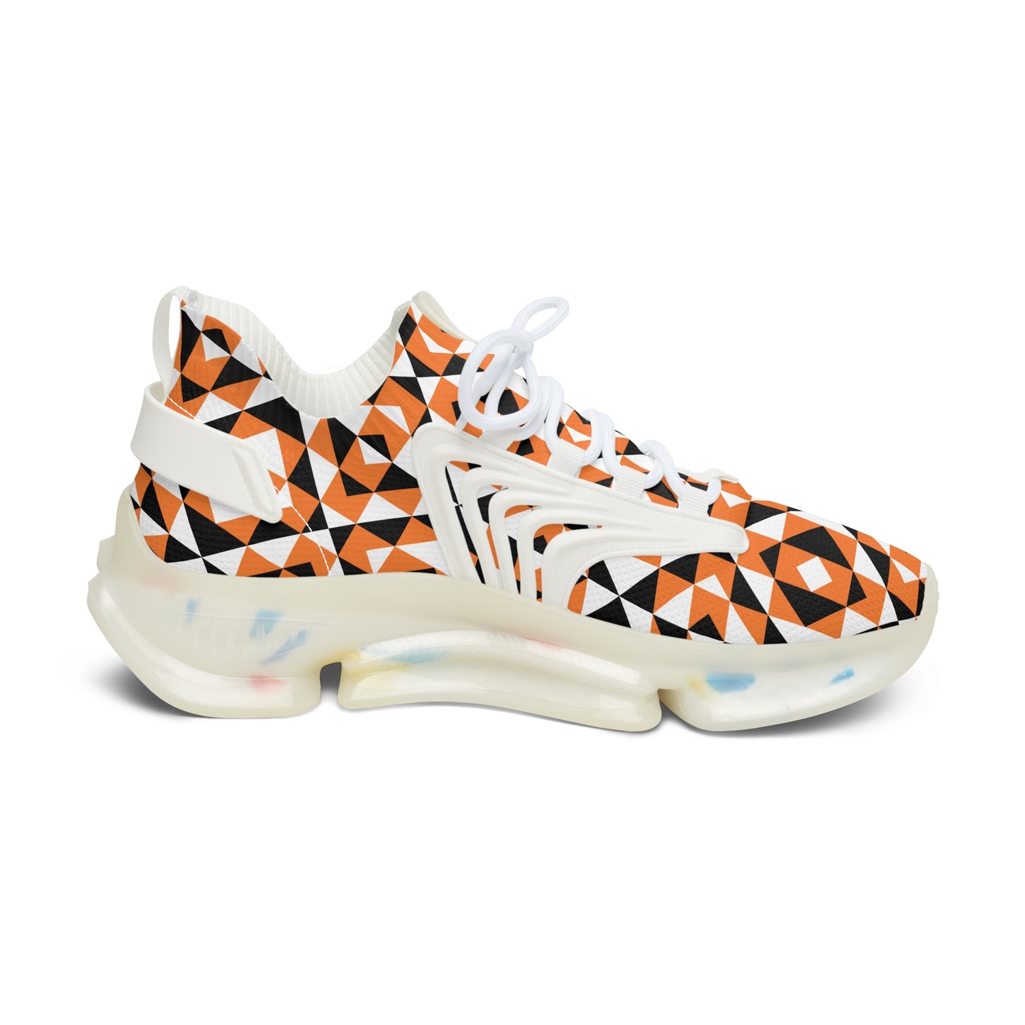 Sacred Mountains in Orange Women's Mesh Sneakers