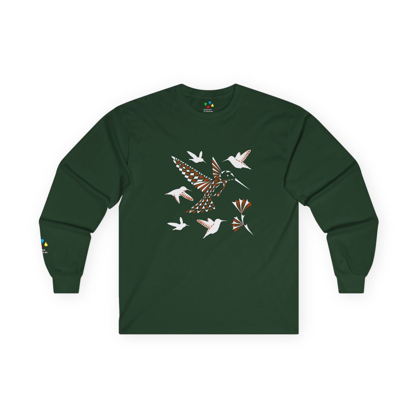 Hummingbird Blessing in Rust Unisex Long Sleeve Tee