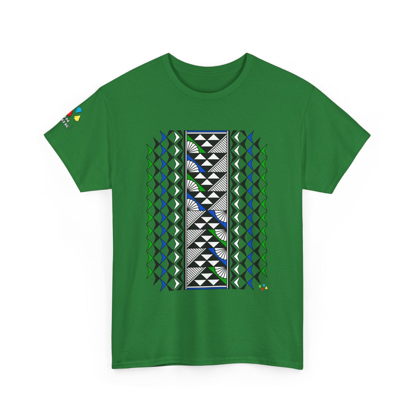 Sun and Rain in Blue/Green Gildan Unisex Tee