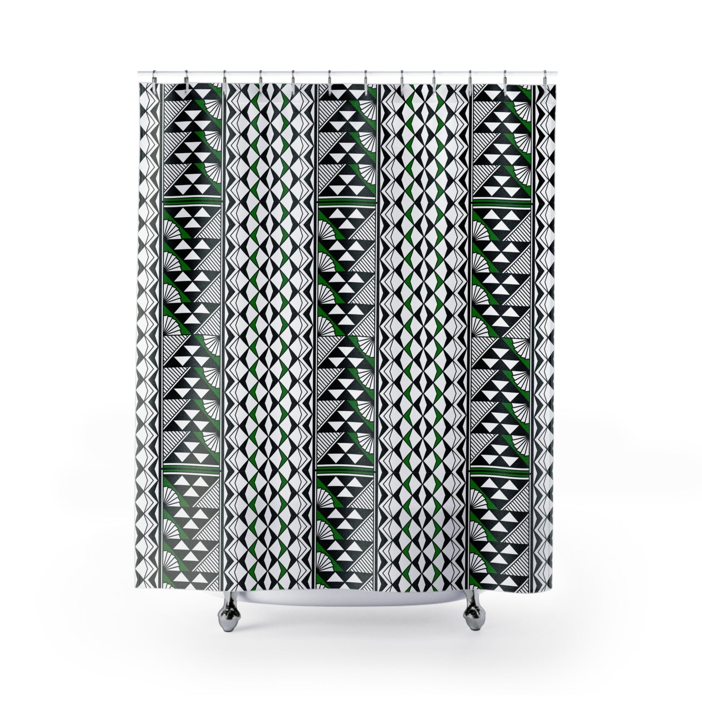 Southwest Rain and Sun in Green Shower Curtains