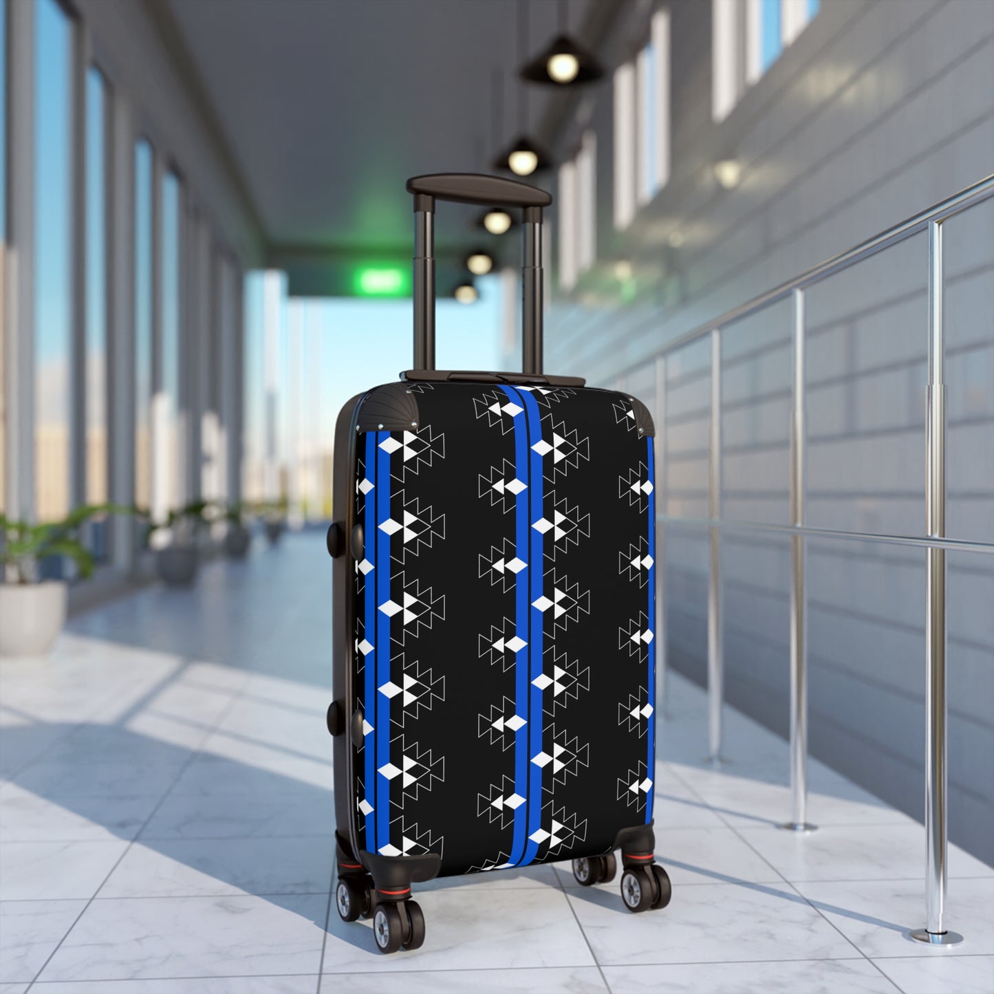 Blue Native Woven Stories Suitcases