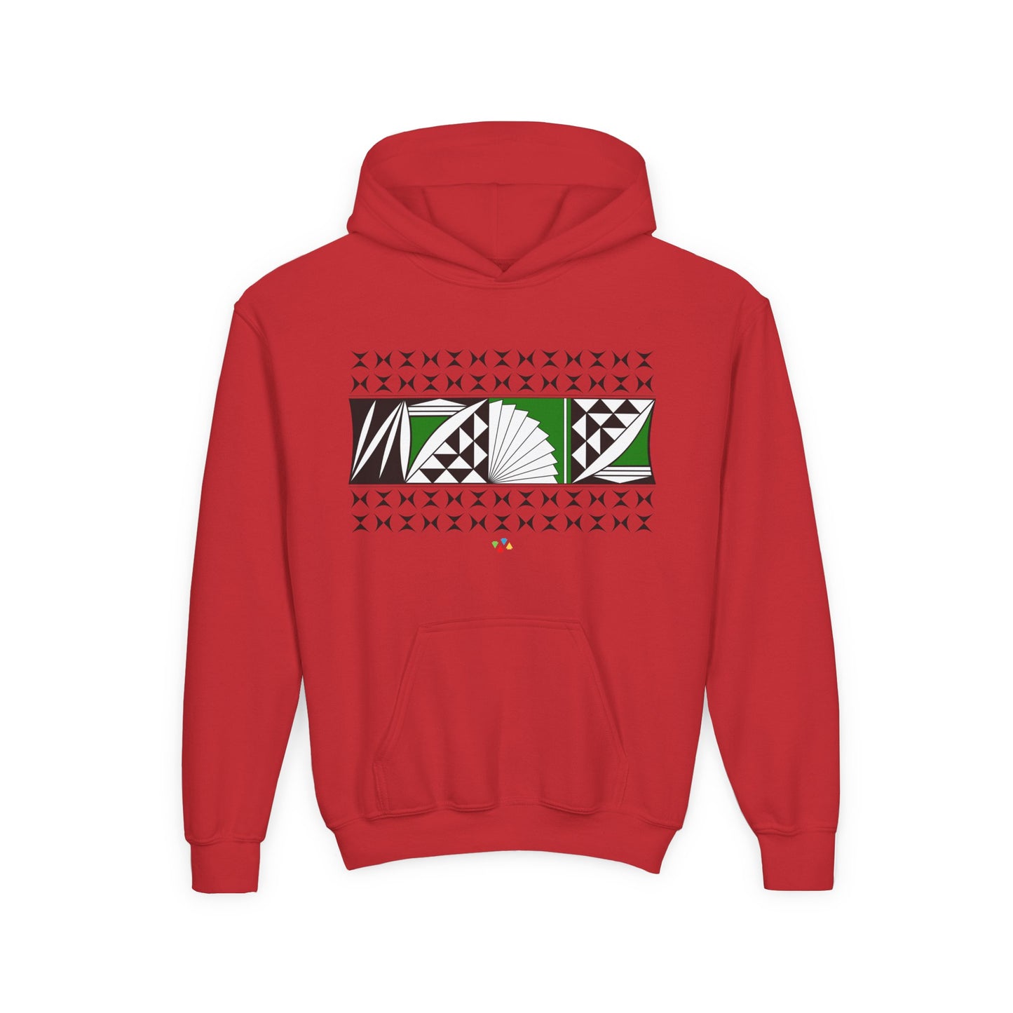 Green Southwest Sunrise Youth Heavy Blend Hooded Sweatshirt