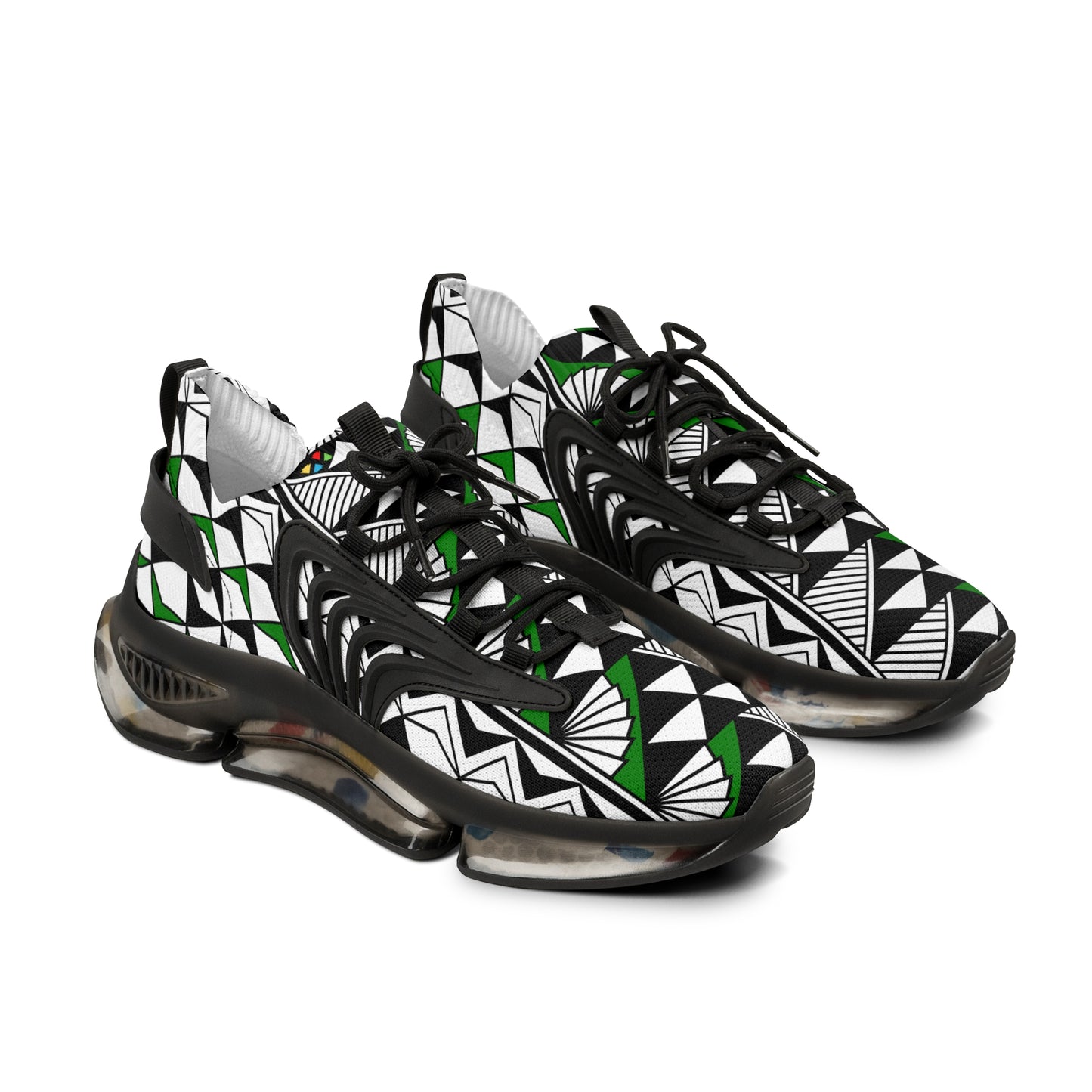 Sun and Rain in Green Men's Mesh Sneakers