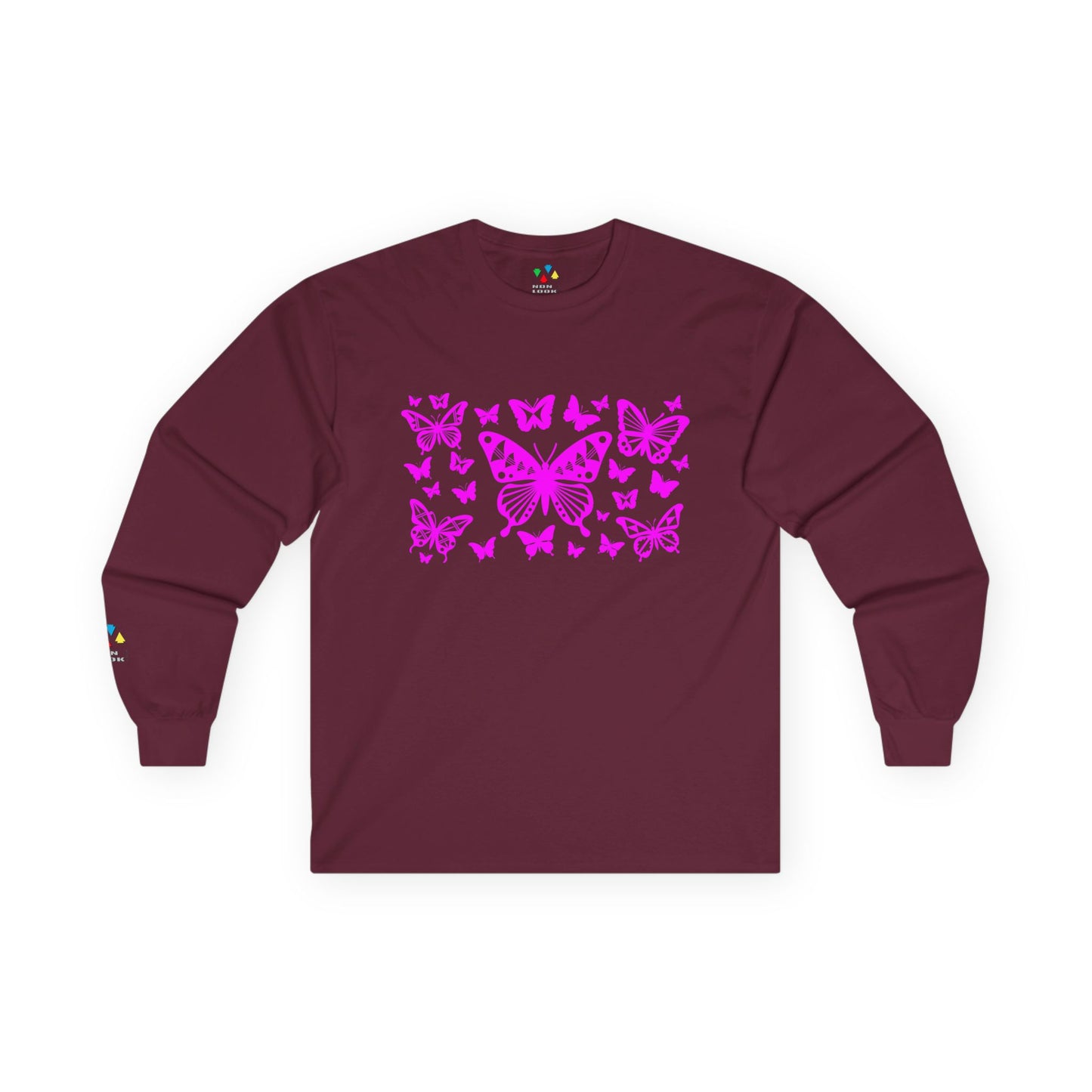 Butterfly Dance in Pink Unisex Long Sleeve Tee