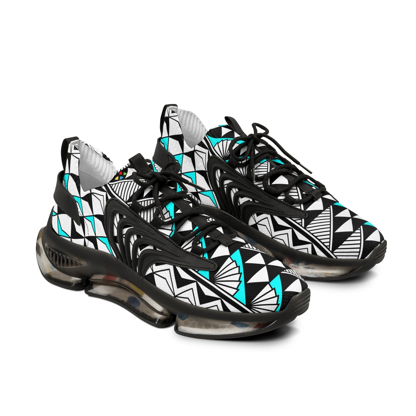 Sun and Rain in Turquoise Men's Mesh Sneakers