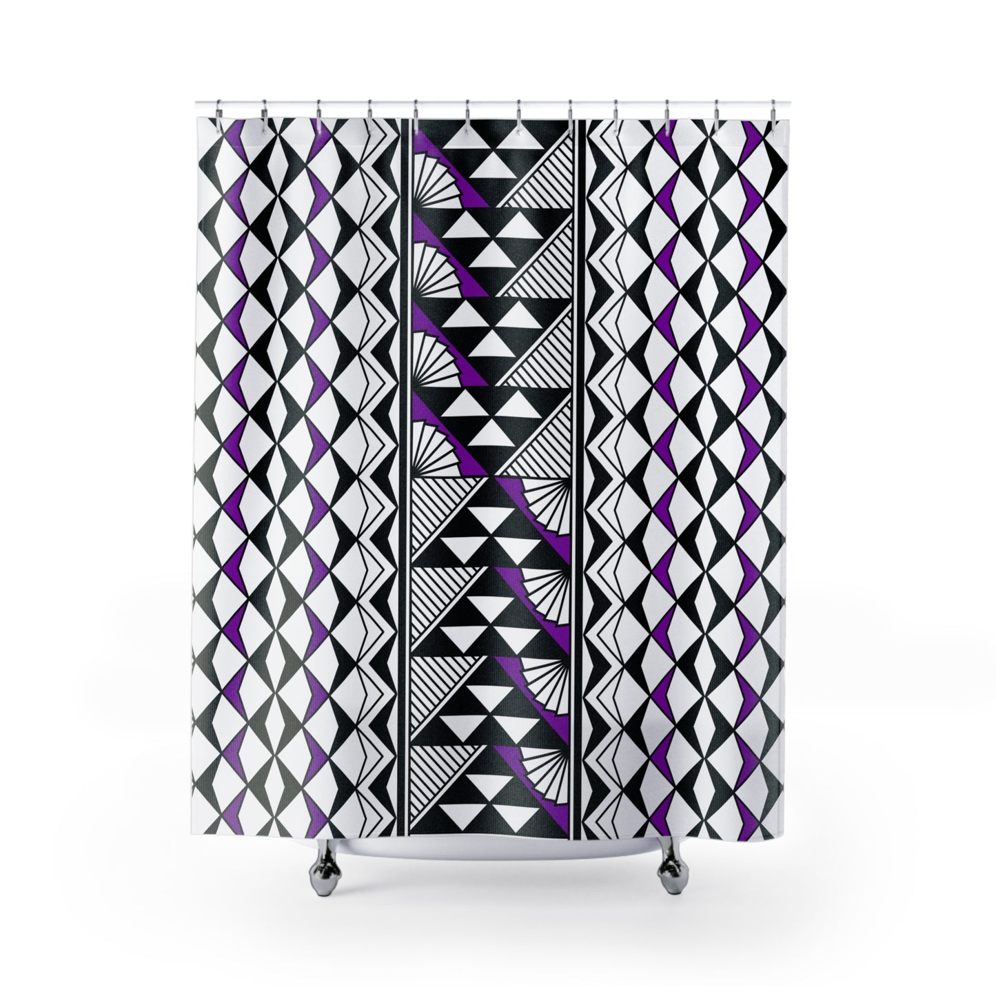 Purple Sun and Rain Shower Curtains