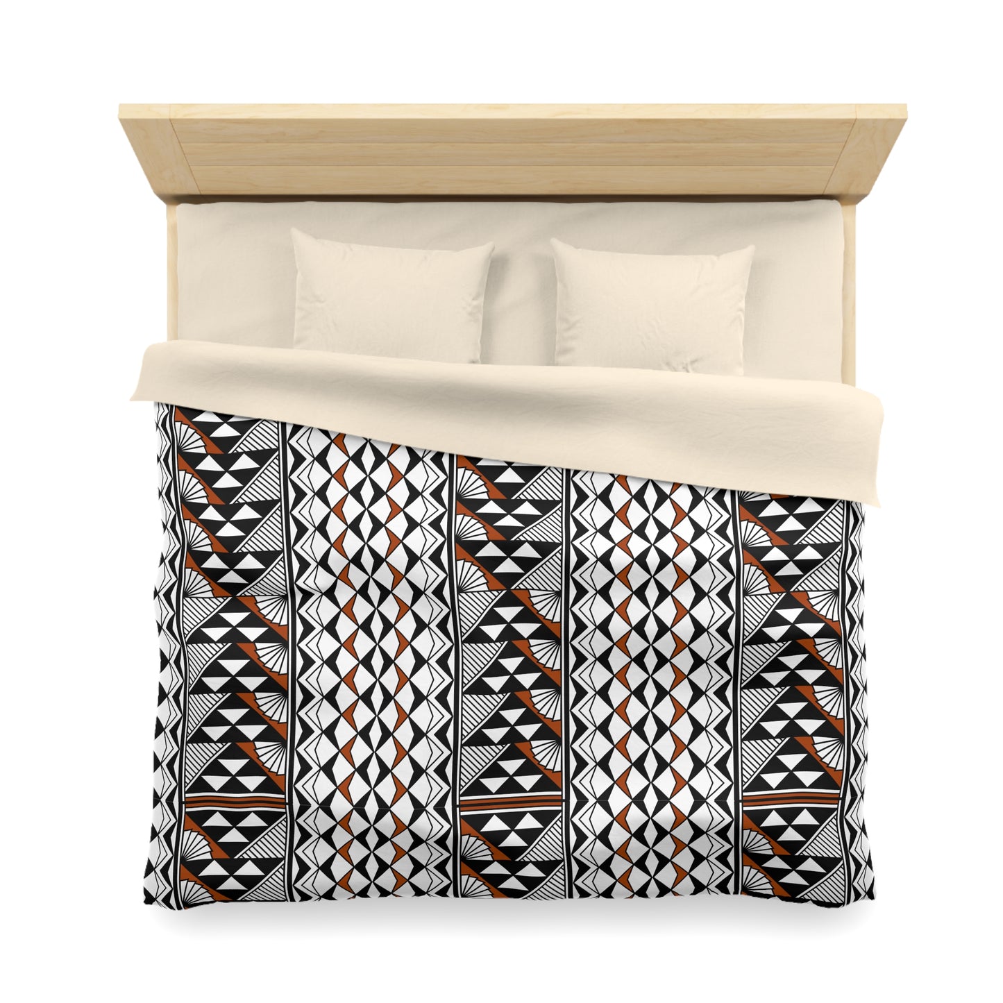 Sun and Rain in Rust Microfiber Duvet Cover