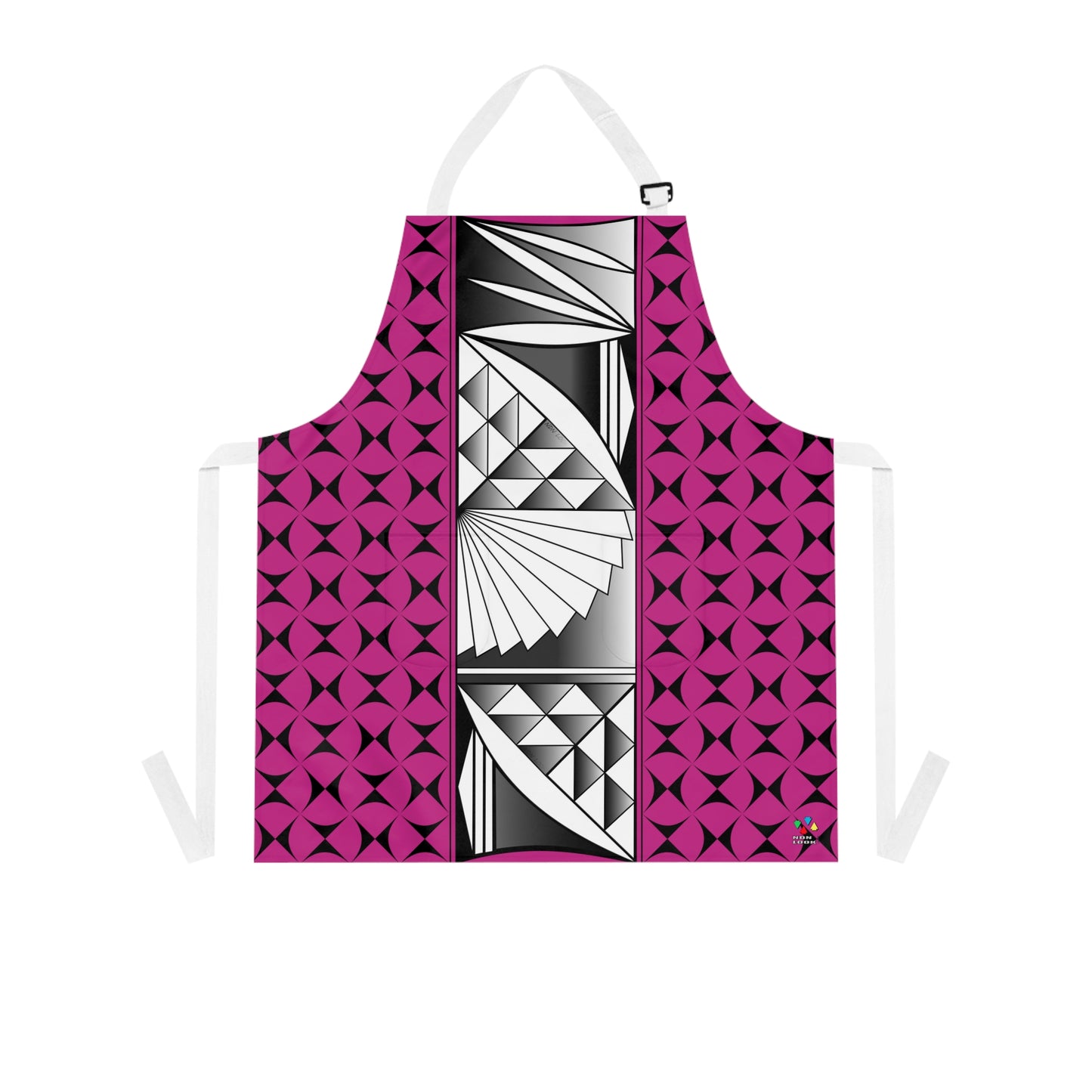 Chrome Sunrise in Hot Pink Two Pocket Apron