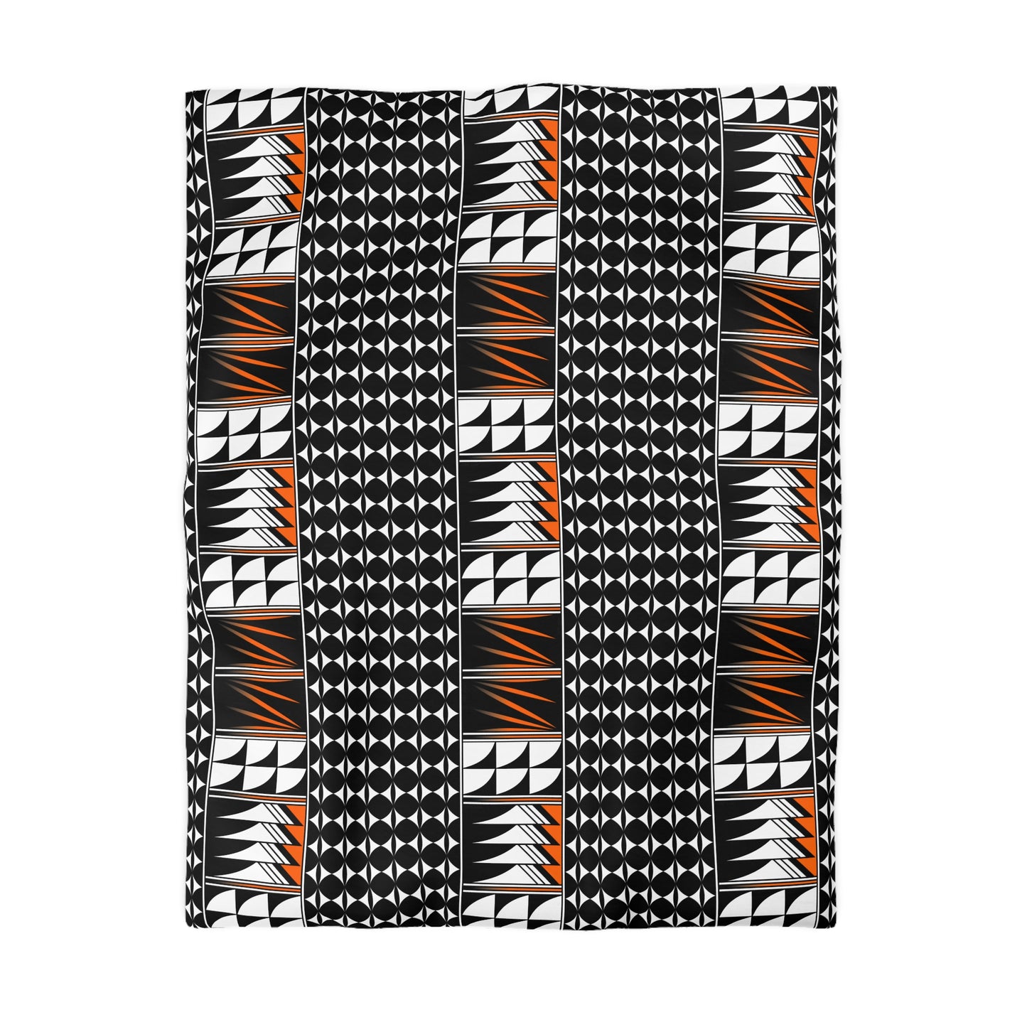 Blessed Feathers in Orange Microfiber Duvet Cover