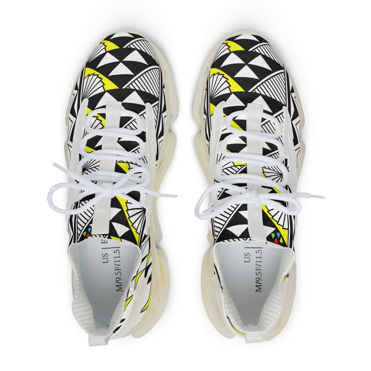 Sun and Rain in Yellow Men's Mesh Sneakers