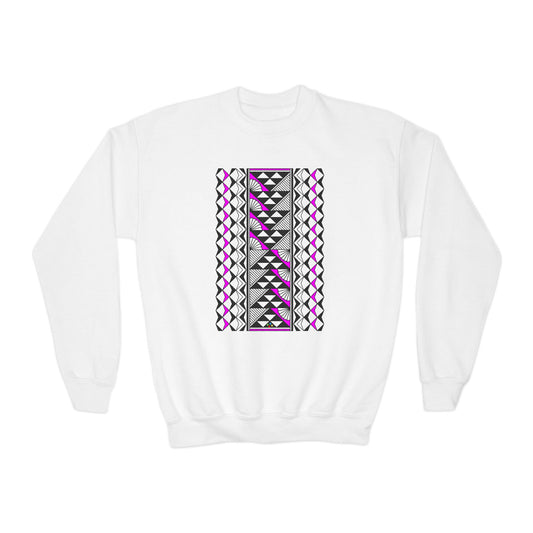 Rain and Sun in Pink Youth Crewneck Sweatshirt