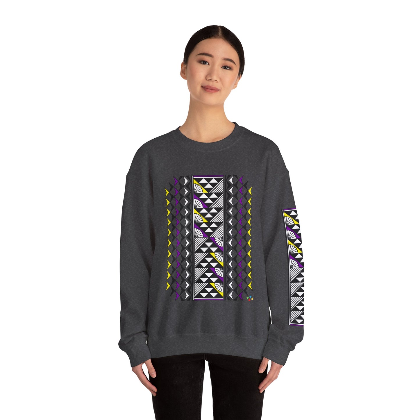 Sun and Rain in Purple/Yellow Unisex Sweatshirt