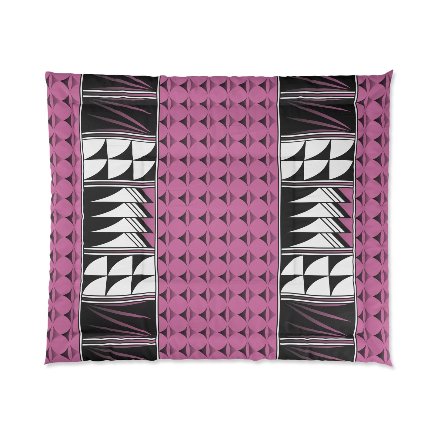 Southwest Feather Blessing on Light Pink Comforter
