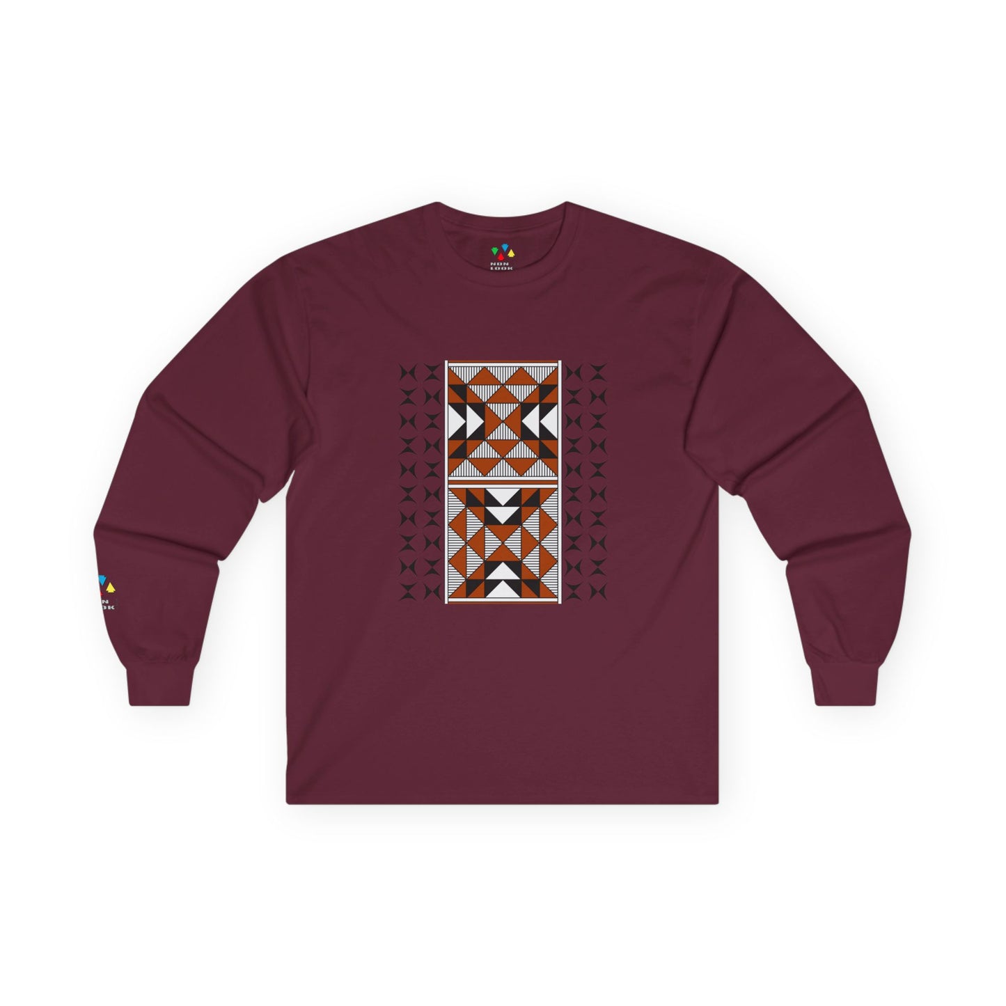 Sacred Mountains in Rust Unisex Long Sleeve Tee