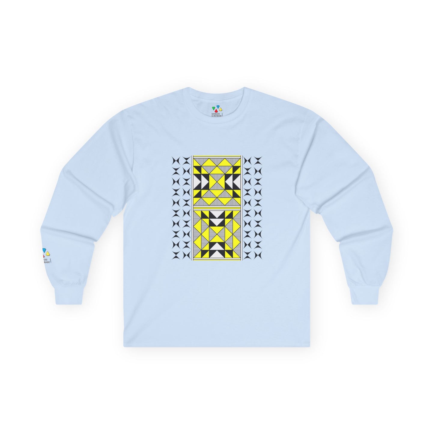 Sacred Mountains in Yellow Unisex Long Sleeve Tee