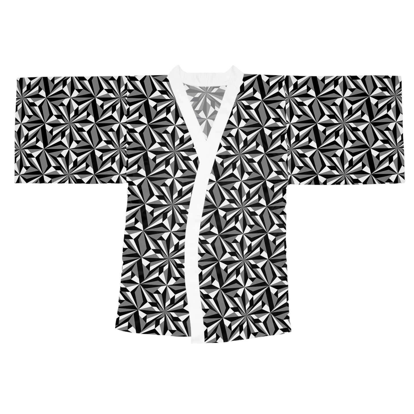 Desert Flowers in Gray Kimono Robe – Where Comfort Meets Native Grace