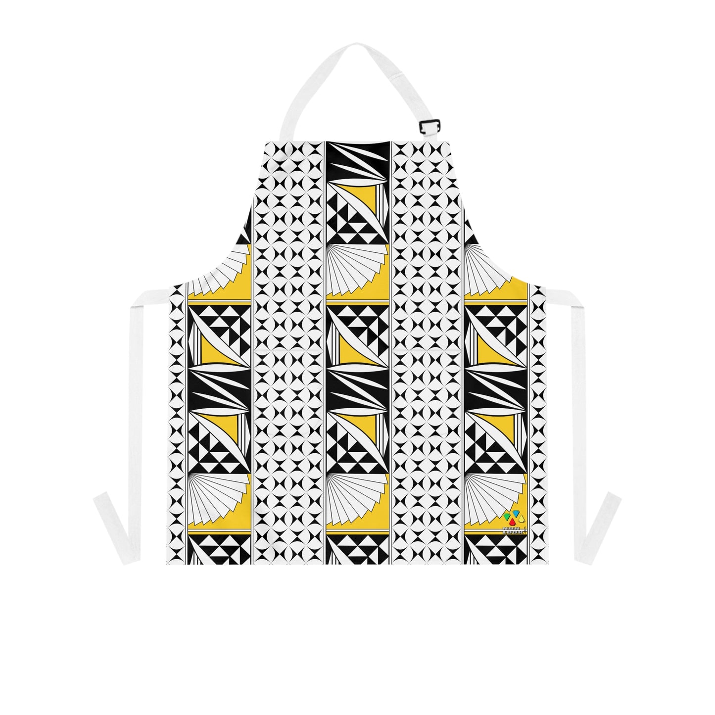Southwest Sunrise 3 Row Yellow Two Pocket Apron