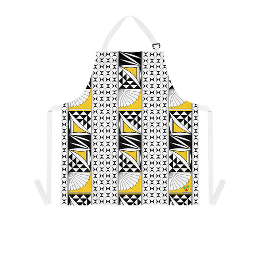 Southwest Sunrise 3 Row Yellow Two Pocket Apron