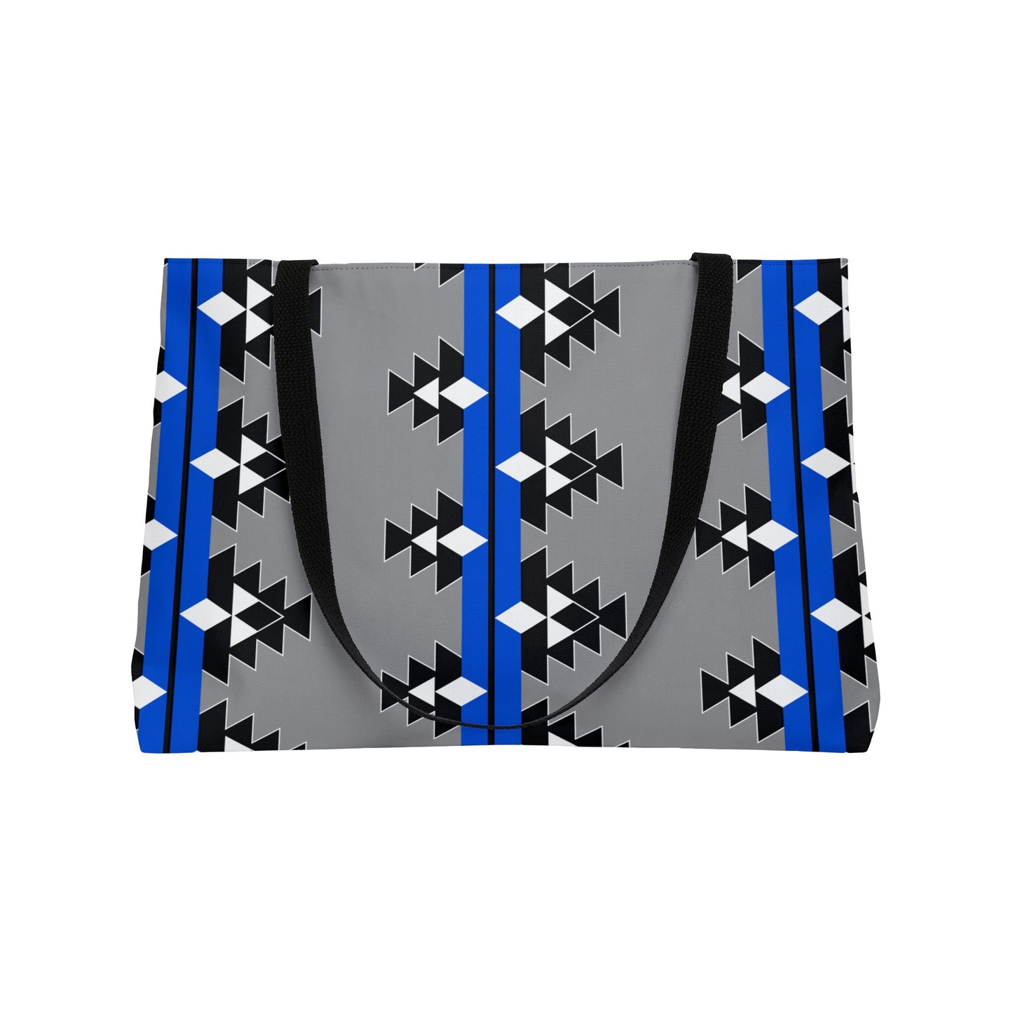 Native Woven Stories in Blue Weekender Tote Bag