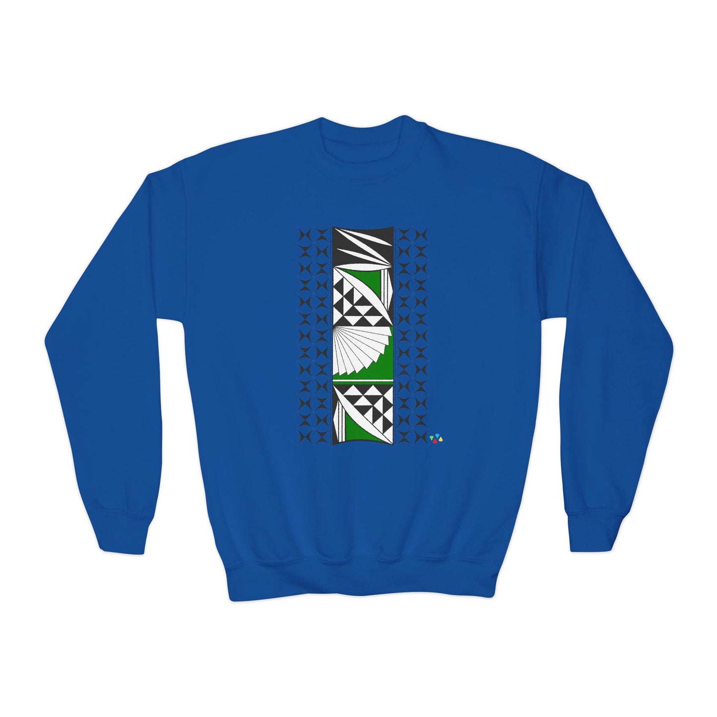 Southwest Sunrise in Green Youth Crewneck Sweatshirt